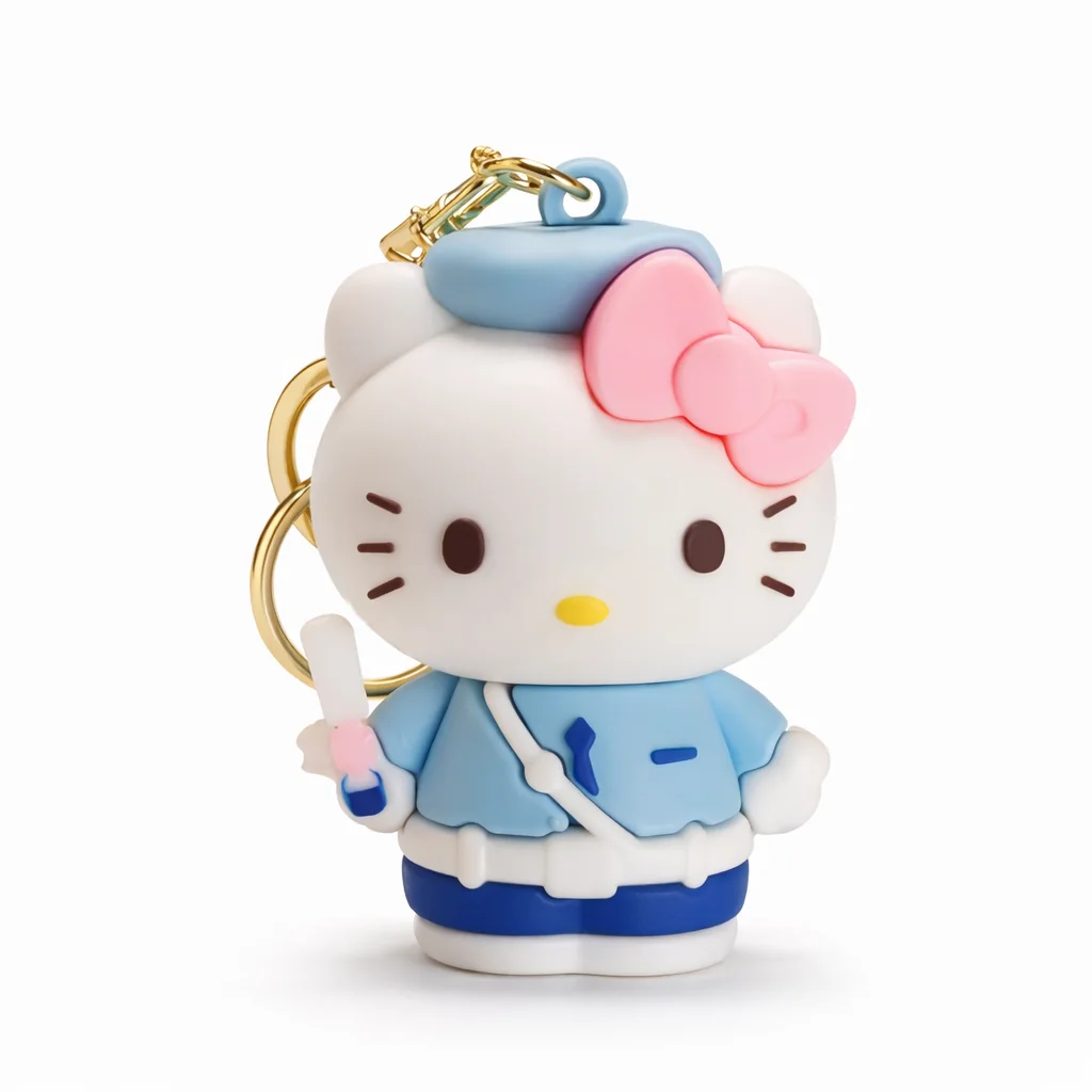 Hello Kitty Rubber Keychain image 2