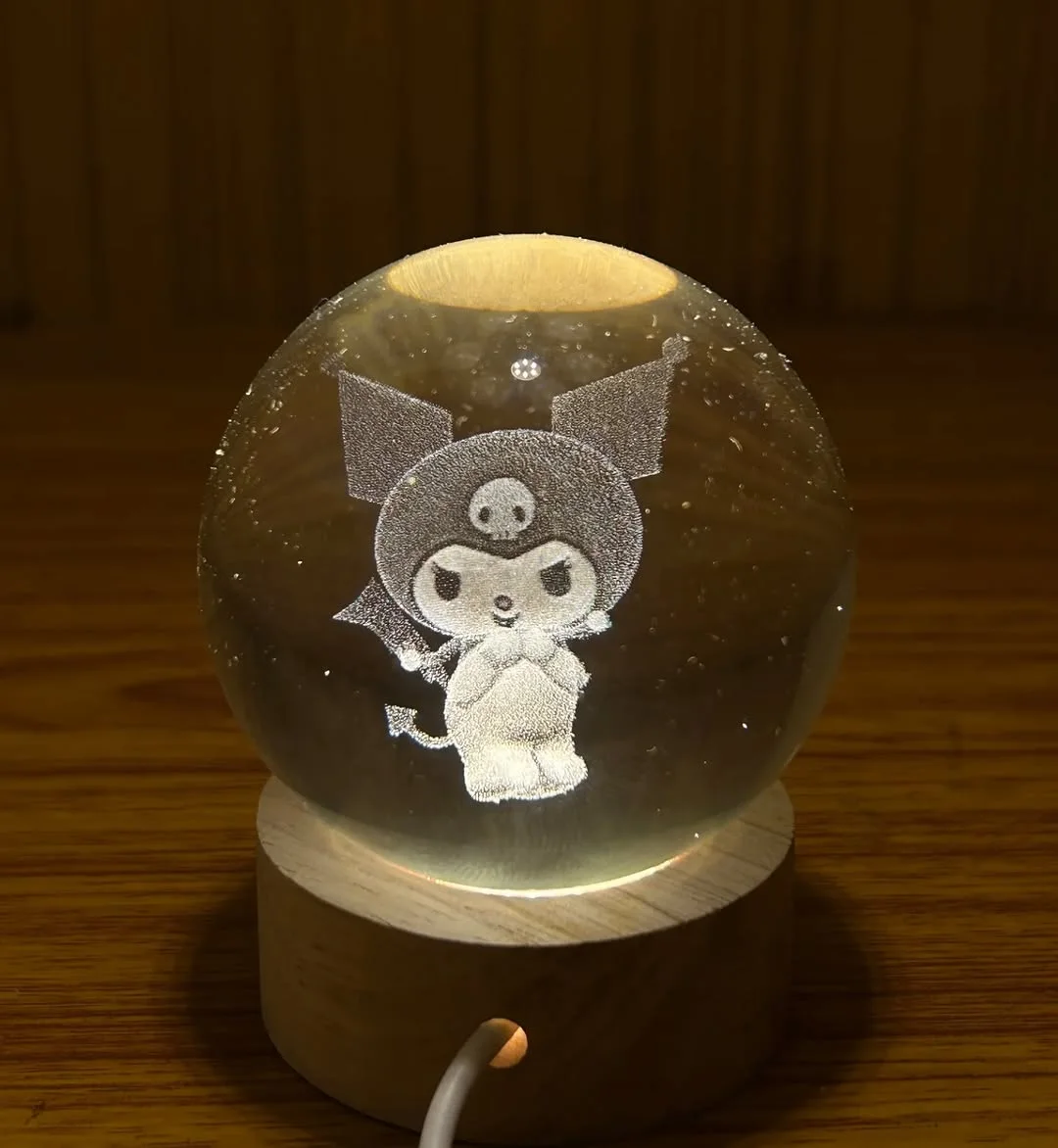 Kuromi Crystal Ball Lamp